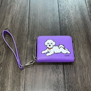 Marc Tetro bichon frise wristlet wallet